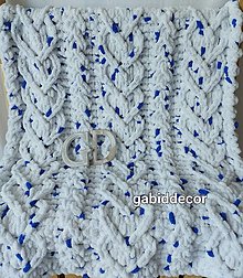 Detský textil - Jemnučká a ľahká deka z priadze alize puffy color (Modro biela) - 15835253_