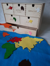 Hračky - Mapa sveta (Mapa sveta s komodou) - 15835945_