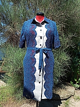 Šaty - Dvojfarebné šaty z madeiry a ľanu - 15835382_