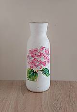 Dekorácie - sklenená váza hortenzie - 15834936_