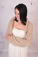 Svetre a kardigány - hebké bolerko Sára (alpaca, merino vlna) - 15836925_
