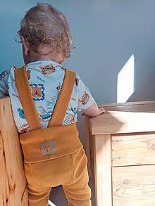 Detské oblečenie - Rebrované legíny na traky HONEY - 15838120_