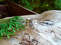 Prstene - Strieborny prsteň Ag 925 Široký Labradorit - 15837725_