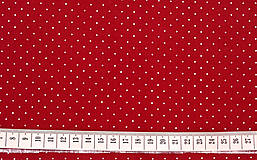 Textil - Biele bodky na červenej - 55x140 cm - 15837840_