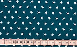 Textil - Biele hviezdy na smaragdovej - 60x90 cm - 15837999_