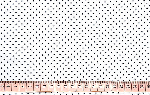 Textil - Čierne bodky na bielej - 90x150 cm - 15837943_
