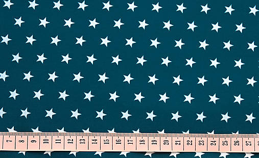 Textil - Biele hviezdy na smaragdovej - 60x90 cm - 15837999_