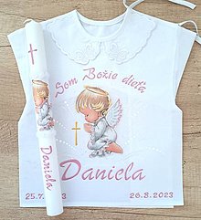 Detské oblečenie - Košieľka na krst +sviečka - 15836393_