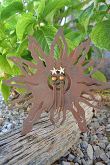 Náušnice - Náušnice morská hviezda béžové koženkové (bronzové) - 15839514_