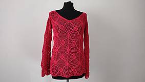 Topy, tričká, tielka - Háčkovaný ružový top - 15840236_