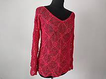 Topy, tričká, tielka - Háčkovaný ružový top - 15840241_