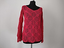 Topy, tričká, tielka - Háčkovaný ružový top - 15840245_