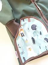 Detské oblečenie - Zimná softshellová bunda "happy animals" - 15839216_
