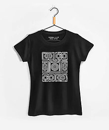 Topy, tričká, tielka - Dámske čierne tričko Liptov - 15839180_