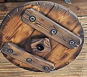 Svietidlá - Luster drevene koleso plne - 15838989_