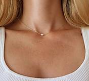 Náhrdelníky - Minimalistický náhrdelník s perlou (gold filled) - 15840711_