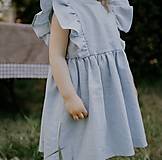 Detský textil - Detské ľanové šaty Sofi - 15840124_