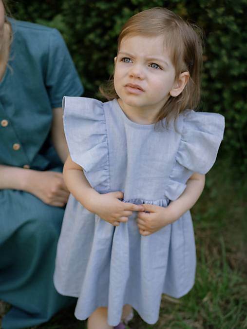 Detské ľanové šaty Sofi