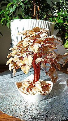 Dekorácie - Mramorový bonsaj  - 15838917_