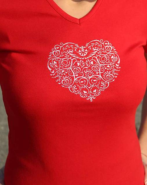 Dámske tričko - srdce