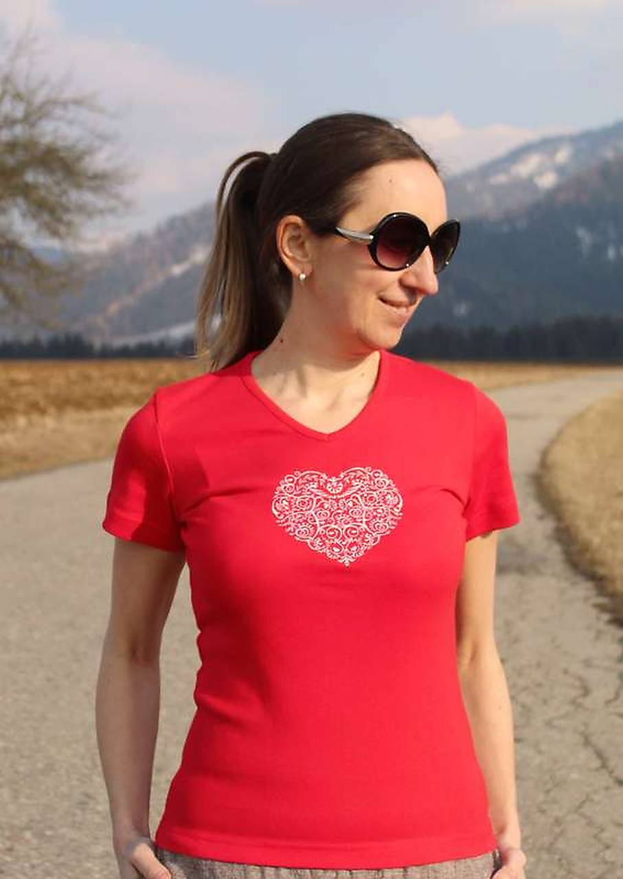 Dámske tričko - srdce
