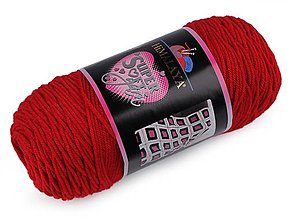 Galantéria - Pletacia priadza Super Soft Yarn 200 g (80804 červená) - 15839984_