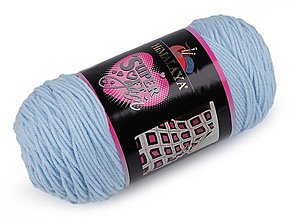 Galantéria - Pletacia priadza Super Soft Yarn 200 g (80823 modrá svetlá) - 15839987_