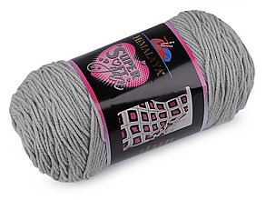 Galantéria - Pletacia priadza Super Soft Yarn 200 g (80803 šedá svetlá) - 15839988_