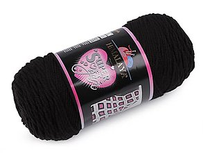 Galantéria - Pletacia priadza Super Soft Yarn 200 g (80808 čierna) - 15839989_