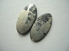 Minerály - Kabošon - apačské zlato - pár 28 mm, č.17f - 15840823_