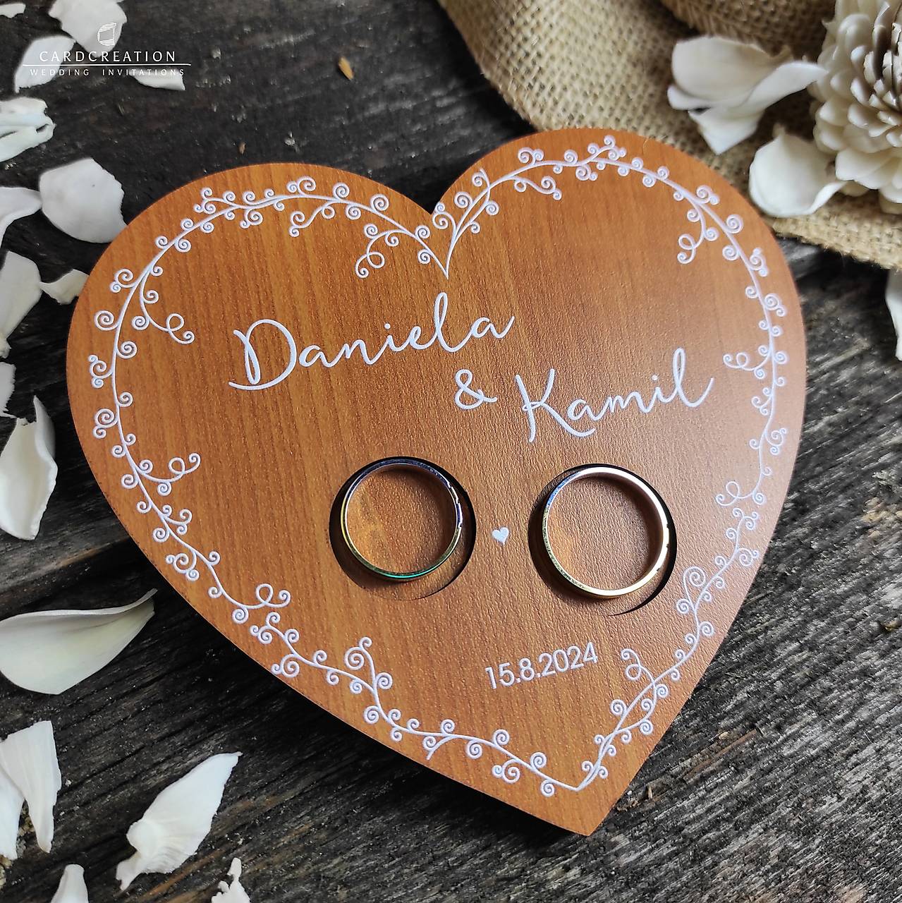 Tanierik na prstienky Srdiečko - 012