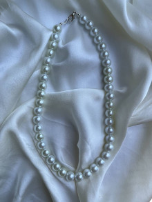 Iné šperky - minimalistická kolekcia (náhrdelník s veľkými perlami) - 15839629_