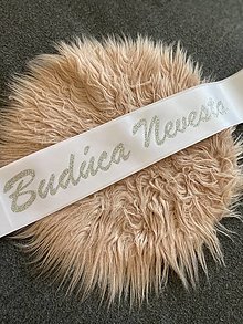 Župany - Šerpa pre budúcu nevestu na rozlúčku so slobodou so strieborným nápisom - 15839047_