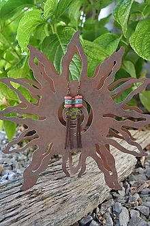 Náušnice - Náušnice s keramickými korálkami (Ružová) - 15841382_