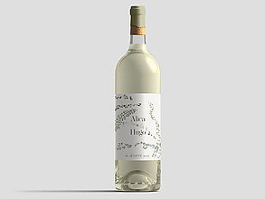 Papiernictvo - Svadobné oznámenie 035 (etiketa na víno) - 15841290_