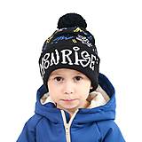 Detské čiapky - Zimná pletená čiapka Moonrise street crew black - 15840998_