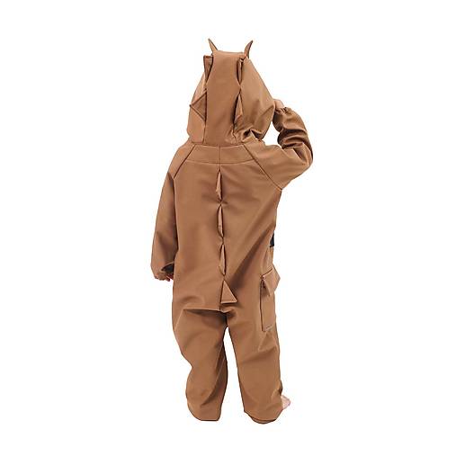 Detské oblečenie - Prechodný softshell overal dino - cappuccino - 15841306_