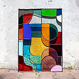 Obrazy - Vitrážny obraz z farebného skla "WAKI" - 15842093_