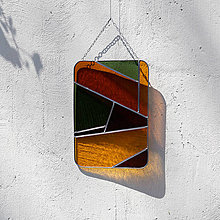 Dekorácie - Vitrážny obraz z farebného skla "SAFARI" - 15842048_