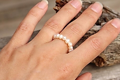 Prstene - Perlový prsteň - perly - 15841295_