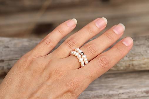 Perlový prsteň - perly