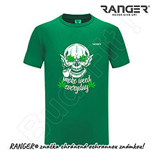Topy, tričká, tielka - Tričko RANGER® - SMOKE WEED EVERYDAY (Zelená) - 15841975_