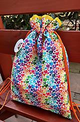 Detské tašky - Batoh,vak alebo školské vrecúško,,dúhové srdiečka" - 15842735_