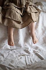 Detské oblečenie - AMÁLKA ľanové šaty SAND - 15844171_