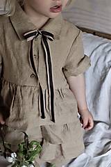Detské oblečenie - AMÁLKA ľanové šaty SAND - 15844175_
