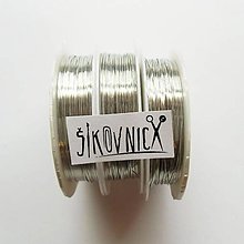 Suroviny - Bižutérny drôt, strieborný Ø 0,6 mm, 6,5 metra - 15843384_