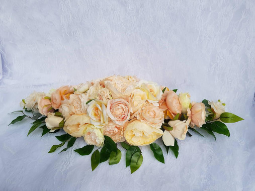 Dekorácie - výzdoba na mladomanželský stôl marhuľová 75 cm - 15843260_