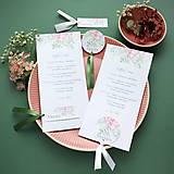 Hortenzia ružová - tlačoviny na svadobný stôl
