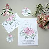 Darčeky pre svadobčanov - Hortenzie ružová - buttonky - darčeky - 15844267_
