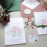 Darčeky pre svadobčanov - Hortenzie ružová - buttonky - darčeky - 15844268_